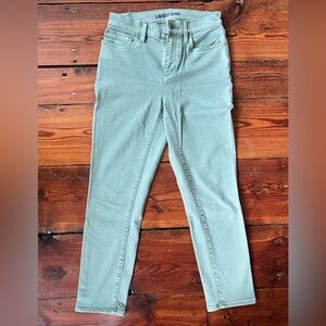 Sage Green Slim Ankle Jeans
